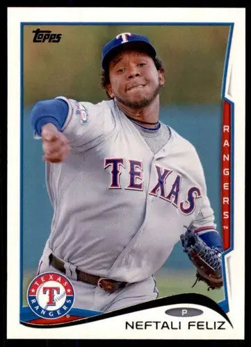 Original gloss Neftali Feliz baseball card 2014 Topps NM-MT Rangers ID 71547