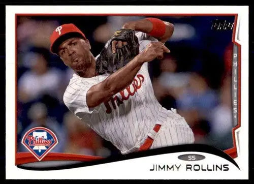 Jimmy Rollins baseball card with original gloss, 2014 Topps NM-MT Phillies ID 72939