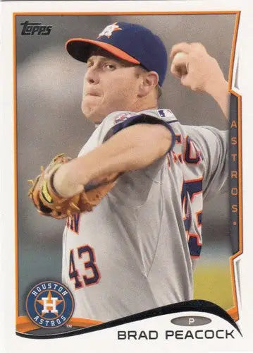 2014 Topps Brad Peacock baseball card with original gloss, NM-MT condition