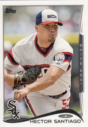 Original gloss Hector Santiago baseball card 2014 Topps #320 NM-MT White Sox