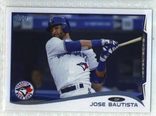 Original gloss 2014 Topps Jose Bautista baseball card NM-MT Blue Jays ID 18716