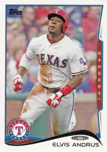 Elvis Andrus baseball card 2014 Topps #324 with original gloss Rangers NM-MT