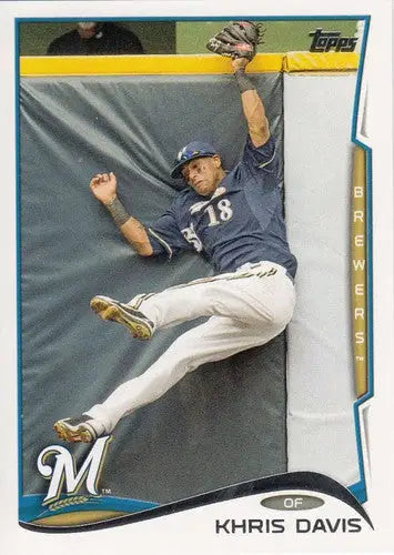 2014 Topps #326 Khris Davis NM-MT Brewers ID:5659 - Baseball Card Single