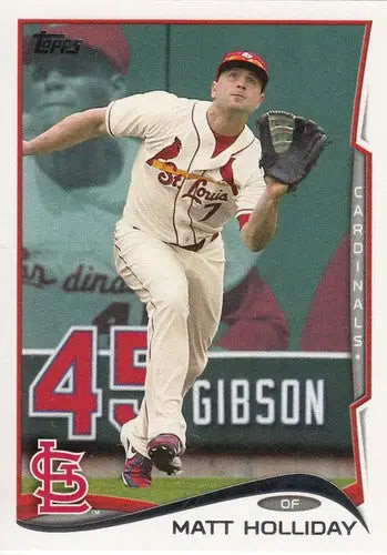 Matt Holliday baseball card with original gloss from 2014 Topps #329 NM-MT