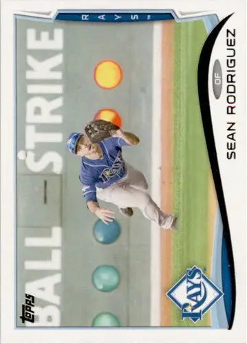 Sean Rodriguez baseball card with original gloss from 2014 Topps #359 NM-MT Rays