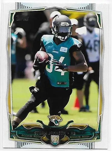 Original gloss Storm Johnson rookie Jaguars football card 2014 Topps #392 NM-MT