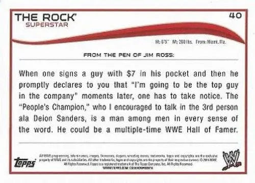 2014 Topps #40 The Rock NM-MT ID:6348 - Other