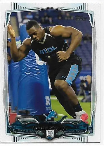 Original gloss Caraun Reid rookie Lions football card 2014 Topps #425 NM-MT RC