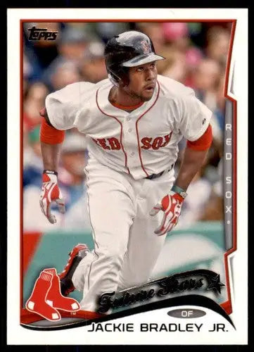 Jackie Bradley Jr. Future Stars baseball card with original gloss from 2014 Topps