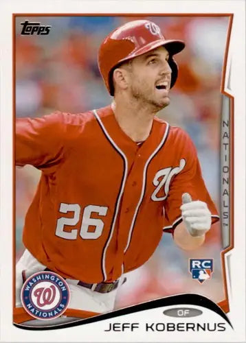 2014 Topps Jeff Kobernus rookie Nationals baseball card with original gloss NM-MT RC