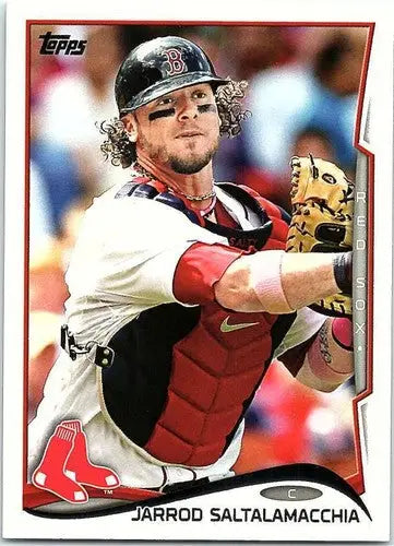 Jarrod Saltalamacchia baseball card with original gloss, 2014 Topps NM-MT Red Sox