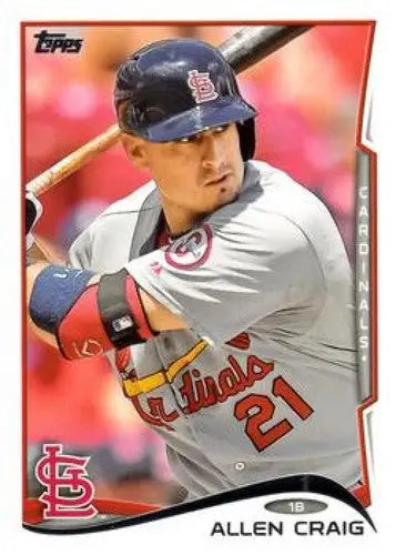 Allen Craig baseball card with original gloss from 2014 Topps #481 featuring Cardinals