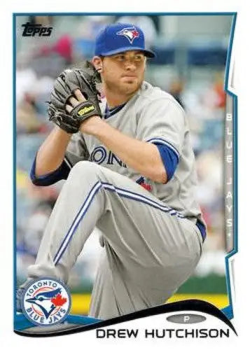Original gloss baseball card featuring Drew Hutchison of the Blue Jays from 2014 Topps
