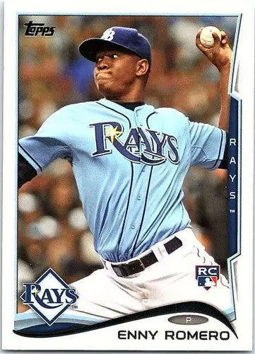Enny Romero Rookie Rays baseball card with original gloss from 2014 Topps
