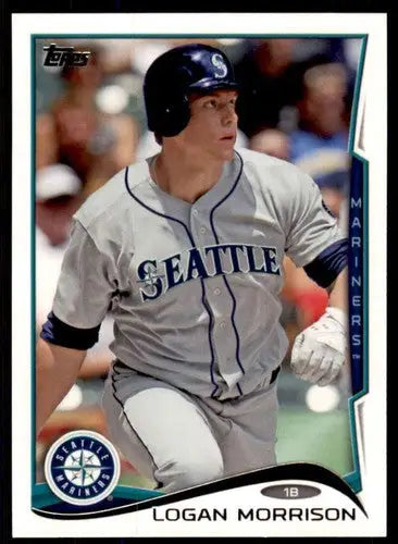 Logan Morrison baseball card with original gloss from 2014 Topps #490 NM-MT Mariners