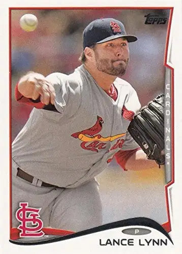 Original gloss Lance Lynn baseball card from 2014 Topps #5 Lance Lynn NM-MT Cardinals