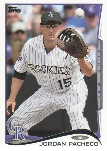 Jordan Pacheco baseball card with original gloss from 2014 Topps #513 NM-MT