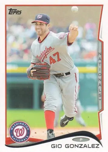 Gio Gonzalez baseball card with original gloss from 2014 Topps #523 NM-MT