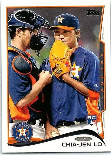Chia-Jen Lo rookie Astros baseball card from 2014 Topps #55 with original gloss