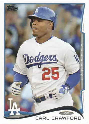 Original gloss Carl Crawford baseball card 2014 Topps NM-MT Dodgers collectible