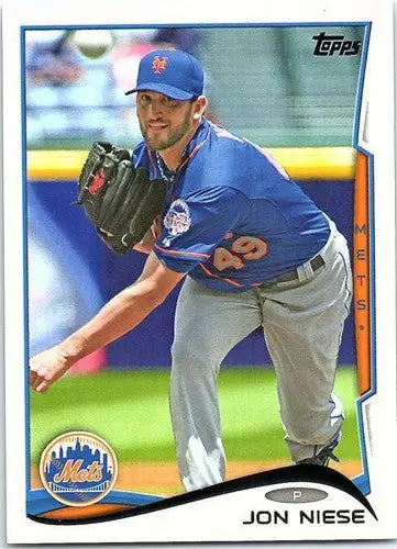 Baseball trading card featuring Jon Niese of the New York Mets in original gloss NM-MT