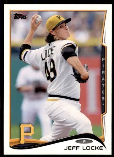 Jeff Locke baseball card with original gloss, 2014 Topps NM-MT Pirates ID:18829