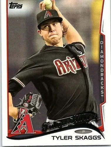 Tyler Skaggs baseball card with original gloss from 2014 Topps #63 NM-MT