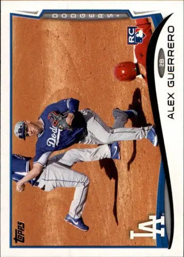 Alex Guerrero rookie Dodgers baseball card with original gloss from 2014 Topps