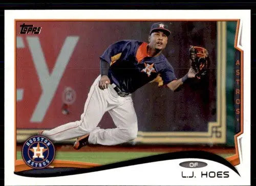 2014 Topps L.J. Hoes baseball card featuring original gloss, Hoes NM-MT, Astros ID 19407