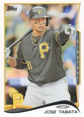 2014 Topps #654 Jose Tabata baseball card with original gloss NM-MT Pirates