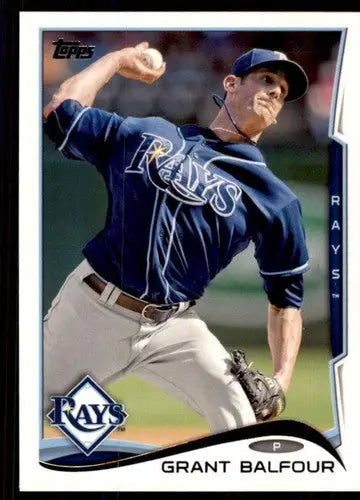 Original gloss Grant Balfour baseball card 2014 Topps NM-MT Rays ID 20312