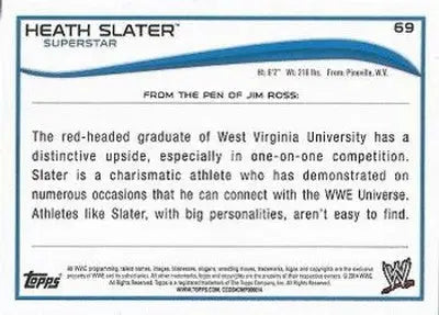 2014 Topps #69 Heath Slater NM-MT ID:6357 - Wrestling Card Single
