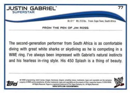 2014 Topps #77 Justin Gabriel NM-MT ID:6361 - Other