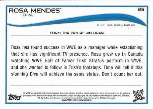 2014 Topps #85 Rosa Mendes NM-MT ID:6363 - Non-Sports Card Single