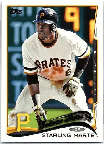 Original gloss baseball card of Starling Marte in Pirates uniform, Starling Marte NM-MT