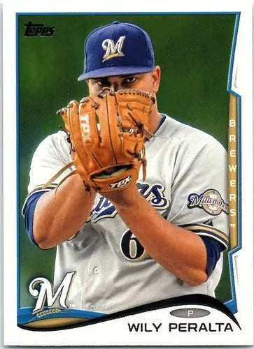 Original gloss Wily Peralta baseball card 2014 Topps NM-MT Brewers ID 72840