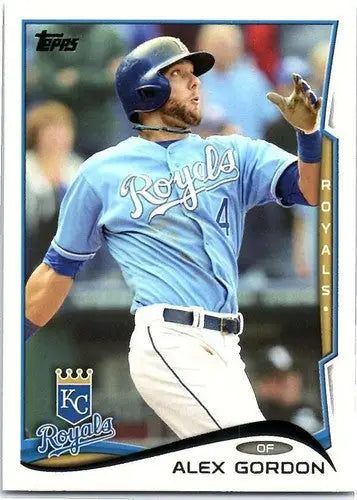 Alex Gordon baseball card with original gloss from 2014 Topps NM-MT Royals