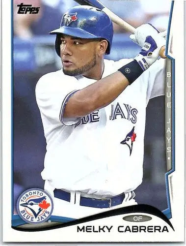 Original gloss Melky Cabrera baseball card from 2014 Topps Blue Jays collection