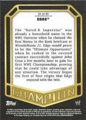 2014 Topps Champions #21 Edge NM-MT ID:6332 - Baseball Card Single