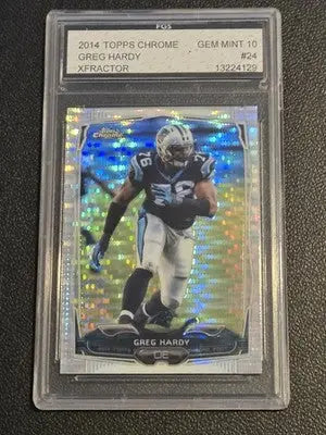 2014 Topps Chrome #24 Greg Hardy Xfractors FGS 10 - Football Card Single