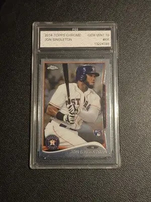 2014 Topps Chrome #55 Jon Singleton FGS 10 - Baseball Card Single