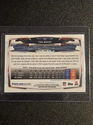 2014 Topps Chrome #62 Tom Brady - Football Card Single