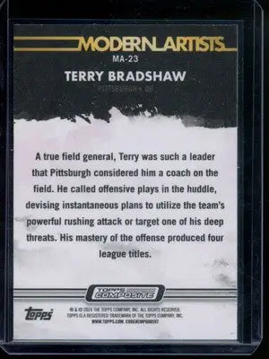 2014 Topps Composite Modern Artists Terry Bradshaw #MA-23 Football - Football Card Single