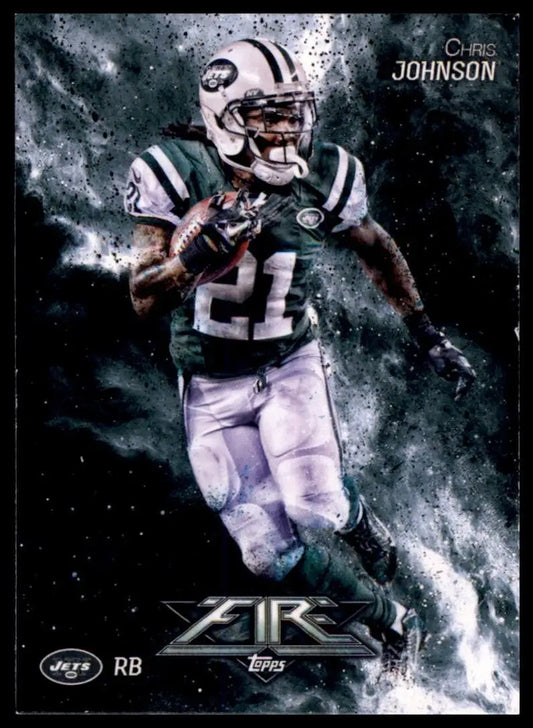 2014 Topps Fire Chris Johnson #94 New York Jets Football Card NFL Sports - Football Card Single