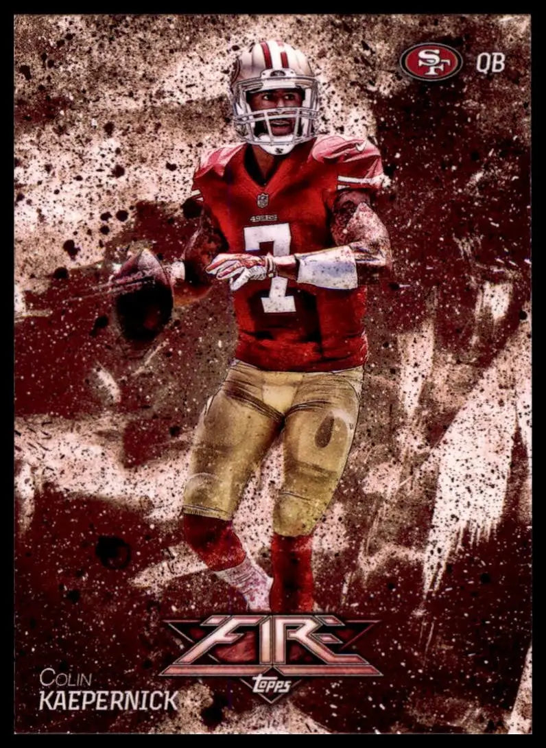 2014 Topps Fire Colin Kaepernick #6 San Francisco 49ers Football Card NFL Sports