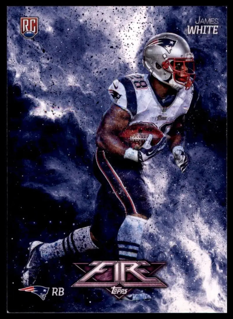 2014 Topps Fire James White #139 Rookie New England Patriots Football Card - Football Card Single