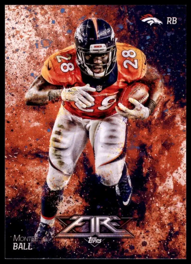 2014 Topps Fire Montee Ball #29 Denver Broncos Football Card NFL Sports - Football Card Single