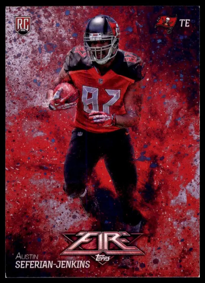 2014 Topps Fire Rookie Austin Seferian Jenkins #125 Tampa Bay Buccaneers Card - Football Card Single