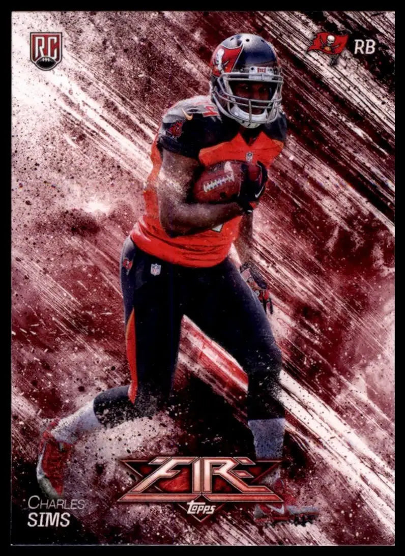 2014 Topps Fire Rookie Charles Sims #136 Tampa Bay Buccaneers Football Card NFL - Football Card Single