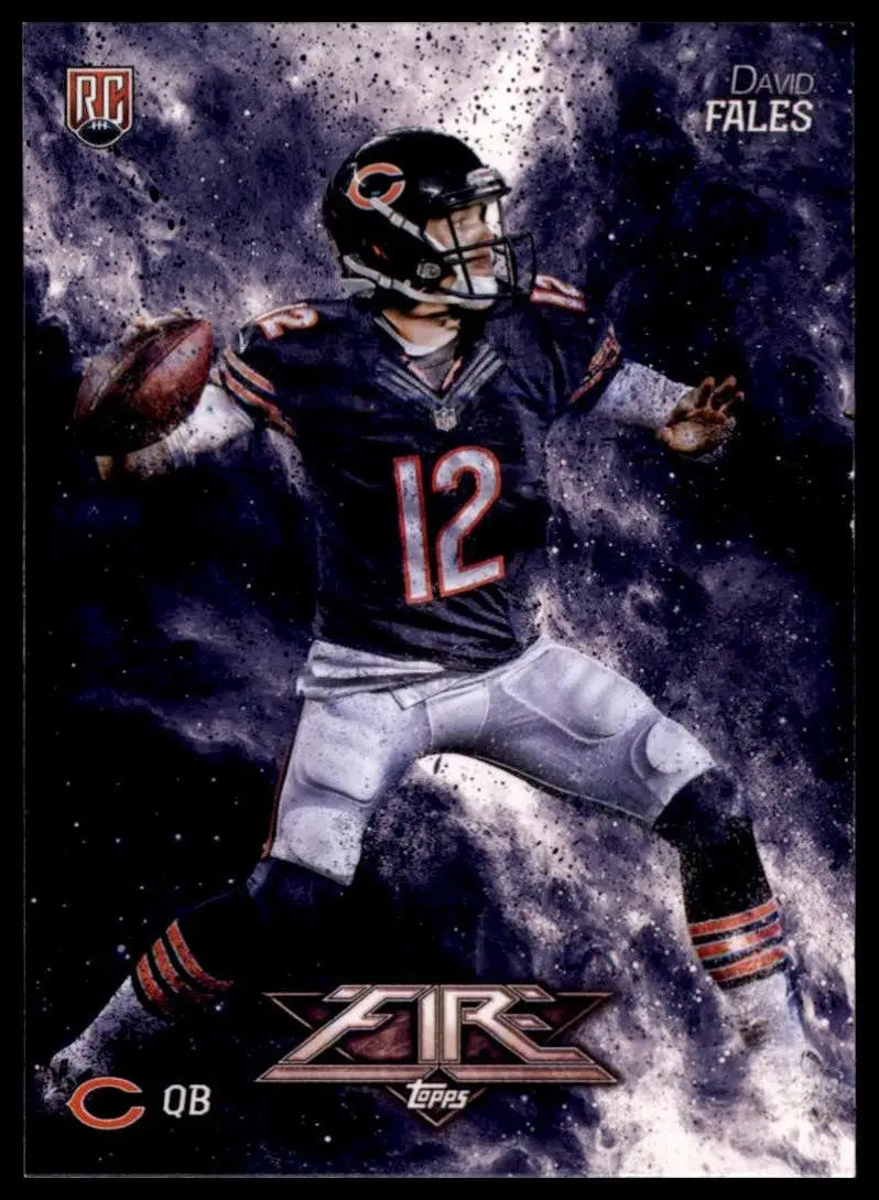 2014 Topps Fire Rookie David Fales #150 Chicago Bears Football Card NFL Sports - Football Card Single